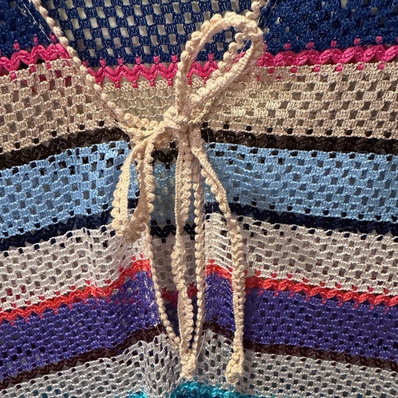 Show Me Your Mumu Crochet Maxi Coverup - Rainbow Stripe - Size M - Picture 7 of 9